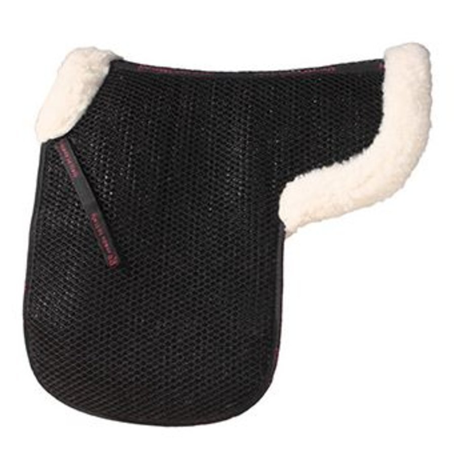 Sottosella dressage in 3D air mesh system con imbottitura in ovatta e rivestimento in lana