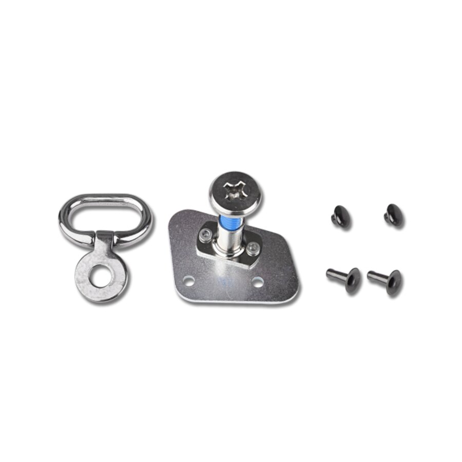 1 Anello per l'aggancio del pettorale con piastra di fissaggio alla sella